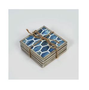 Sous-verre en os incrusté, design moderne, tapis et dessous de plat réutilisables, sous-verre en os incrusté, taille personnalisable, pour table d'hôtel - Product Image 1