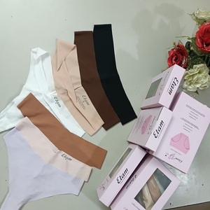 Women's <b>Sexy</b> Casual Cotton Silk Seamless Underwire Bra Hipster Brief <b>Sets</b> Solid Waist Anti-Bacterial Quick Dry 7 Days Pack - Product Image 2