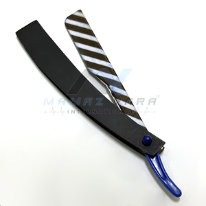 Professional Slide Lock Straight Shavette <b>Razor</b> Stainless Steel Half Blade Barber <b>Razor</b> with Exchangeable Blade Holder for <b>Men</b> - Product Image 2