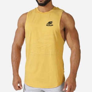 Classic Casual Sportswear <b>Men</b> Gym <b>Singlet</b> Regular Fit Sleeveless Breathable Quick Dry Polyester/Cotton Shirt <b>for</b> Fitness - Product Image 4