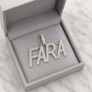 Collar de Oro Sólido de 10K con Diamante Cultivado en Laboratorio, Diseño Personalizado con Nombre en Bloque, Estilo Hip Hop, Colgante Brillante para Hombre y Mujer, Ideas de Regalos - Product Image 5