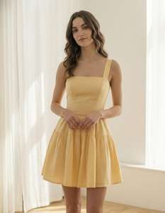 Vestido Transpirable de Verano Estilo Francés con Cuello en U, Patrón Jacquard, Silueta Tipo Capilla, Cintura Ajustada y Lateral, Vestido Maxi Midi - Product Image 3