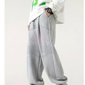 กางเกงสเวตเตอร์ทรงหลวมไม่มีเชือกผูกเอวสูงทำจากผ้าฝ้ายเนื้อนุ่มใส่สบาย - Product Image 3