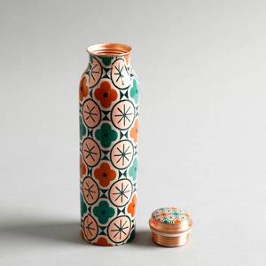 Premium Quality Copper Hammered <b>Bottle</b> Indian Customized Shape Antique Copper Shinning <b>Bottle</b> Handmade Outdoor Water <b>Bottle</b> - Product Image 5