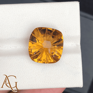 Citrine naturelle en quartz, coussin, taillée au laser, gravée, intaglio, camée, jaune, pierre précieuse en vrac pour la fabrication de bijoux, vente en gros - Product Image 2