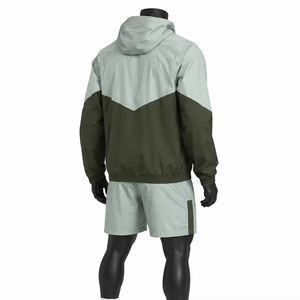 Custom Mens Hooded Windbreaker Jacket Shorts Set Quick Dry Nylon <b>Track</b> Suit OEM Private Label Sportswear Hoodies Manufacture - Product Image 6