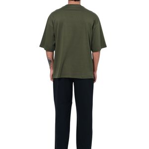 T-shirt uni personnalisé pour homme en coton doux, col rond, manches courtes, style décontracté, écologique, style urbain, OEM, marque privée, vente en gros - Product Image 5