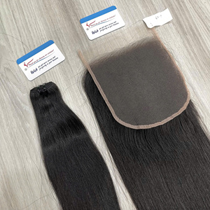 Pelucas de cabello humano con cierre de encaje suizo HD y encaje frontal, cabello virgen liso de color natural, de proveedor de cabello virgen. - Product Image 3