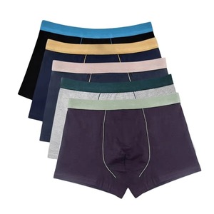 Men Cotton Spandex <b>Trunks</b> Breathable Stretch Everyday Underwear OEM Supplier Wholesale Factory Direct - Product Image 4