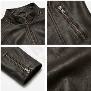 Chaqueta de cuero genuino de Invierno para mujer con logotipo frontal con cremallera Estilo de motocicleta transpirable Ajuste personalizado - Product Image 4