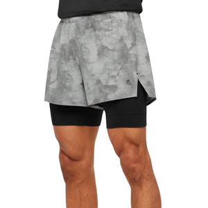 Shorts de course pour hommes Elite 2 en 1 de 5 pouces, gris fumé, noir, camouflage, séchage rapide, pour la gym et l'entraînement athlétique - Product Image 3