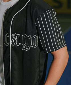 Camiseta de Béisbol Negra para Hombre, Estilo Vintage, Cuello Redondo, Corte Holgado, Manga Corta, Tejido de Algodón Transpirable de Secado Rápido - Product Image 3