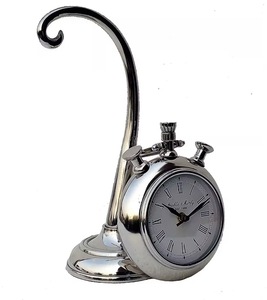 Unicorn Handicrafts Classic <b>Mechanical</b> Movement Desk <b>Clock</b> Stainless Steel Silent Durable Portable Traditional Design Circular - Product Image 2