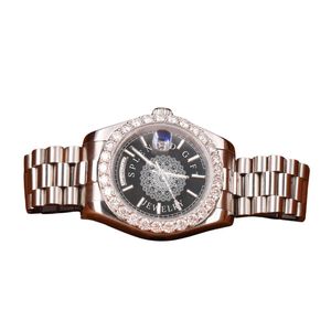 Splendide montre en gel avec bijoux en diamant pour homme, boîtier en argent moissanite 28 mm, mouvement à quartz ETA analogique, cristal saphir, fermoir caché - Product Image 5