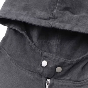 Sweat à capuche déchiré tendance pour homme, style streetwear moderne, avec capuche réglable et poche - Product Image 4