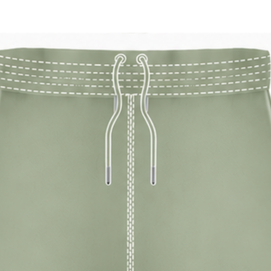 Shorts de rugby vert sauge, blanc et gris, taille élastique avec cordon de serrage, légers, pour l'entraînement et les matchs sportifs en équipe - Product Image 5