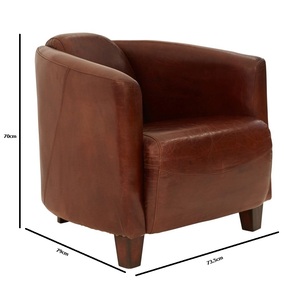 Sofá Chesterfield de Lujo en Cuero Genuino, Estilo Contemporáneo, Respaldo con Botones, Brazos Enrollados, Patas de Hierro, Convertible, con Esponja - Product Image 4