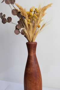 Jarrón Alto de Bambú y Madera Hecho a Mano, Jarrón Moderno y Contemporáneo de Madera Natural para Decoración del Hogar y Bodas - Product Image 6