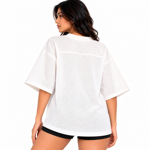 Camiseta de Fútbol de Malla Blanca para Mujer, Estilo Camuflaje, Número 60, Cuello en V, Estilo Urbano, Camiseta de Equipo, Venta al Por Mayor OEM - Product Image 2