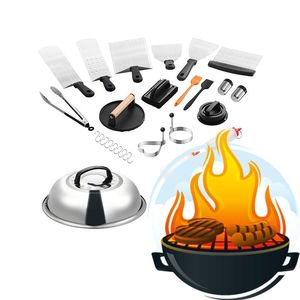 Accessorio per Barbecue all'Aperto Teppanyaki, Utensile per Griglia Piatta per una Cottura Pratica ed Elegante - Product Image 1