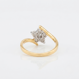 Bague de fiançailles classique pour femme en or rose 9 carats avec 17 diamants naturels sertis, taille brillant rond de 0,25 carat, certifiée GGL - Product Image 3