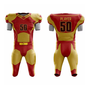 Uniforme de Fútbol Americano al Por Mayor con Material de Secado Rápido, Poliéster 100% Premium, Transpirable, Antibacterial, con Logotipo Personalizado - Product Image 2