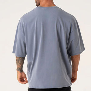 เสื้อยืดผู้ชายคอตตอน 100% ทรงโอเวอร์ไซส์ ใส่สบาย พิมพ์ลายดิจิตอลตามสั่ง สไตล์ลำลอง ไหล่ตก ฮิปฮอป รุ่นใหม่ล่าสุด - Product Image 6