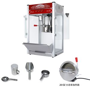 Machine à popcorn de comptoir de 16 oz avec pelle et cuillère à huile en acier inoxydable - Product Image 2