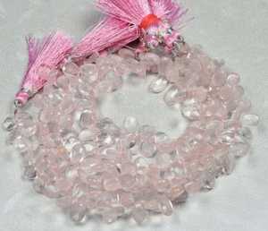 Cuentas de Cuarzo Rosa Natural Facetadas en Forma de Pera, Color Rosa Claro, Certificadas por IGI, para Fabricación de Joyería, Proveedor Mayorista, Venta al Por Mayor B2B - Product Image 2