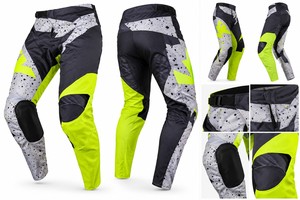 Conjunto de Jersey y Pantalones de Motocross Unisex de Talla Grande, Manga Larga, Negro, Blanco, Amarillo Neón, Impresión por Transferencia de Calor, Secado Rápido - Product Image 6