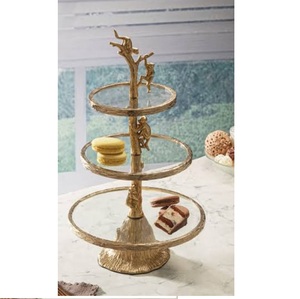 Expositor de Pasteles de Metal de 3 Niveles con Diseño Atractivo, Alta Calidad, para Fiestas de Navidad, en Venta - Product Image 3