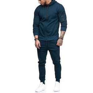 OEM Custom LOGO Embroidery Two Piece Zip up <b>Jacket</b> Long Set with Reflective Polyester Windbreaker Tracksuits for Men - Product Image 6