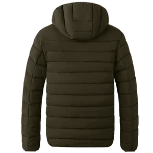 Veste d'hiver pour homme, matelassée, à capuche, imperméable, coupe-vent, entièrement zippée, chaude et épaisse - Product Image 5