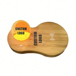 Promotional Custom logo <b>Crystal</b> <b>Ball</b> Night Light <b>Crystal</b> Crafts with USB Wireless Charging Stand Desktop Gift - Product Image 1