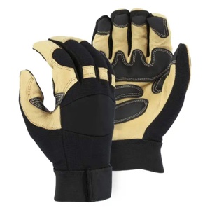 Amara Smooth Synthetic Leather Work Gloves Mechanics Industrial Hand Arm Safety Protection General Purpose Reinforced Gloves - Product Image 1