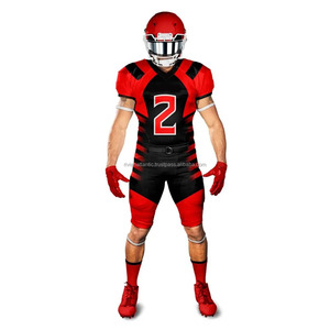 Uniforme de football américain personnalisé de qualité supérieure OEM, 100% polyester, anti-UV, respirant, manches courtes, grande taille, saison estivale - Product Image 1