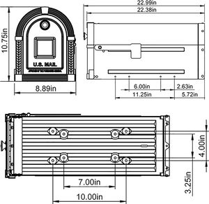 Étagère murale moderne en acier galvanisé, finition mate, pour décoration extérieure, style ferme, fixation sur poteau, OEM ODM - Product Image 6