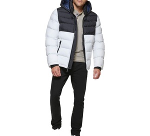 Custom Made Embroidery Logo Puffer Jacket Custom <b>Warm</b> Thick Outdoor Winter Coat Quilted Padded Bubble Men's Jackets - Product Image 1