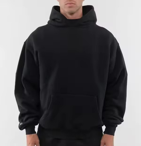 Sweat à capuche personnalisé de qualité supérieure en molleton épais, respirant, 100 % coton, 430 g/m², coupe oversize, effet délavé, pour homme, collection automne, OEM - Product Image 3