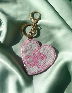 Porte-clés initial personnalisable en perles de rocaille, motif animal classique, écologique, simple, breloque de sac de mariage en forme de cœur, MULTI CRAFT - Product Image 4