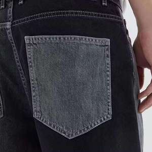 Shorts en jean délavé 100 % coton pour homme, style streetwear, coupe ample avec patchwork, vente en gros - Product Image 4