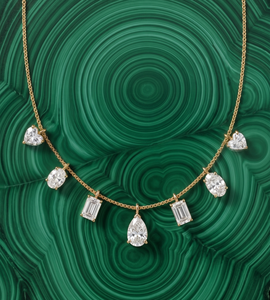 Collar con Colgante de Diamantes Cultivados en Laboratorio, en Forma de Pera, Ovalada y Esmeralda, para Mujer |   Joyería Fina Minimalista - Product Image 4