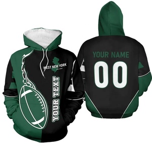 2023 nuevo invierno bordado fútbol americano moda tendencia personalizable 100% algodón polar deportes pulóver Sudadera con capucha - Product Image 2