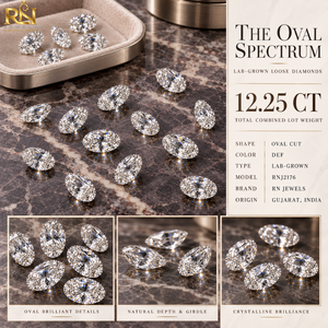Diamante Suelto Ovalado de 12.25 Quilates Cultivado en Laboratorio, Color DEF, Brillo Óptico |   Piedra de Precisión Fabricada en Laboratorio con Dimensiones Personalizadas - Product Image 5