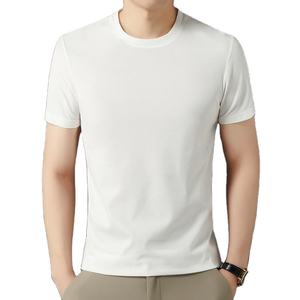 Camiseta de punto para hombre, informal, 100% algodón, ecológica, promocional, con logotipo personalizado, manga corta, corte regular, ribete en contraste, gris - Product Image 5