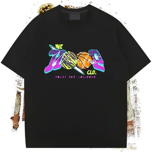 Camiseta estampada de algodón orgánico, tacto suave, marca de moda sostenible, logotipo, corte ajustado, informal, básica, premium - Product Image 1