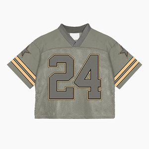 Classic Retro American Football Jersey Vintage Style Athletic Sportswear Breathable Mesh Fabric 100% <b>Polyester</b> V-Neck Adjustable - Product Image 3