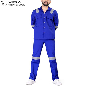 Overoles de Trabajo Personalizables de Mezcla de Algodón, Dos Piezas, Reflectantes, de Alta Visibilidad, Ropa de Trabajo al por Mayor, Chaquetas de Trabajo - Product Image 1