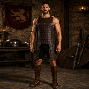 Armure Lamellaire Médiévale Guerrier Viking LARP, Plastron et Tassettes, Costume de Chevalier Renaissance pour Cosplay, Reconstitutions Historiques, Films et Séries TV pour Hommes - Product Image 3