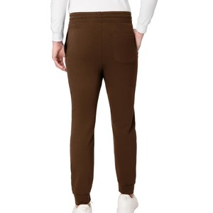 Men's Straight <b>Trousers</b> Brown Canvas Sweatpants Elastic Waist Drawstring Casual Joggers Side Pockets Midweight Woven <b>Summer</b> - Product Image 2
